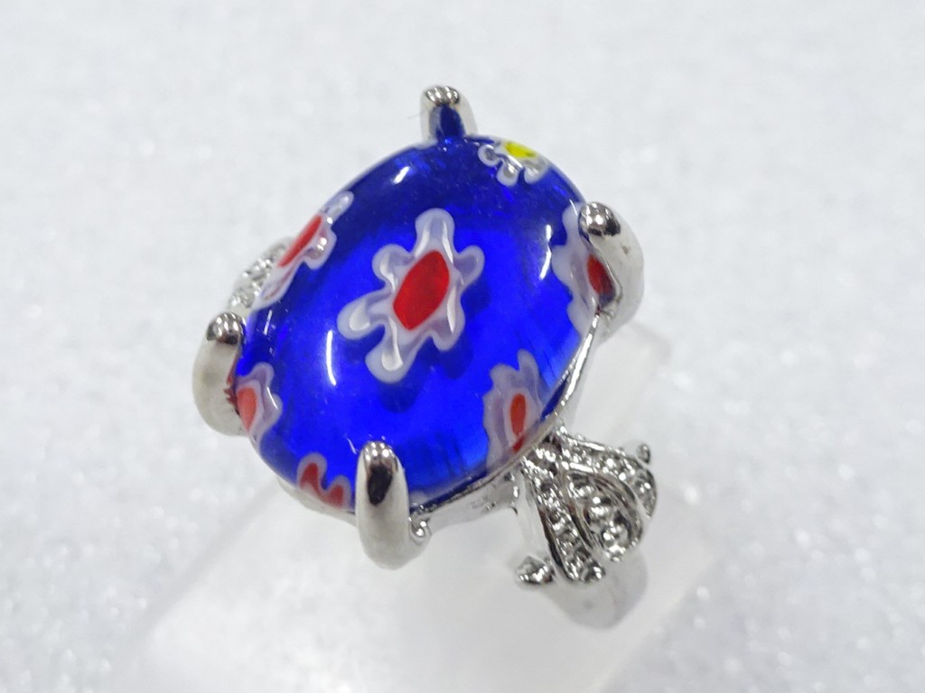 トンボ玉　指輪(9号)